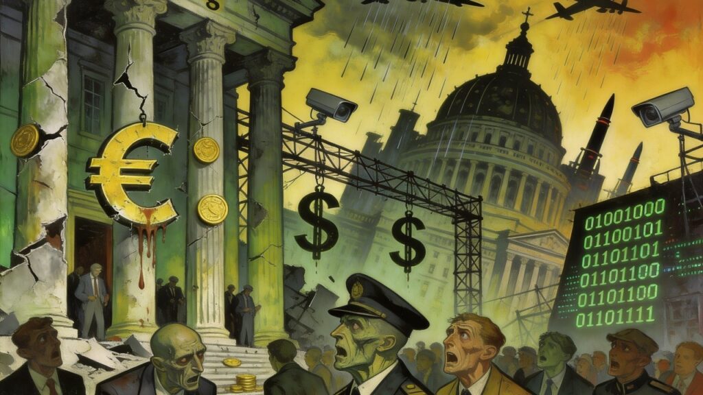 Cover illustration for the article Panic Cycle 2026: Martin Armstrong’s Warning to the EU and Americans: Debt, War, and Economic Crisis Are on the Way