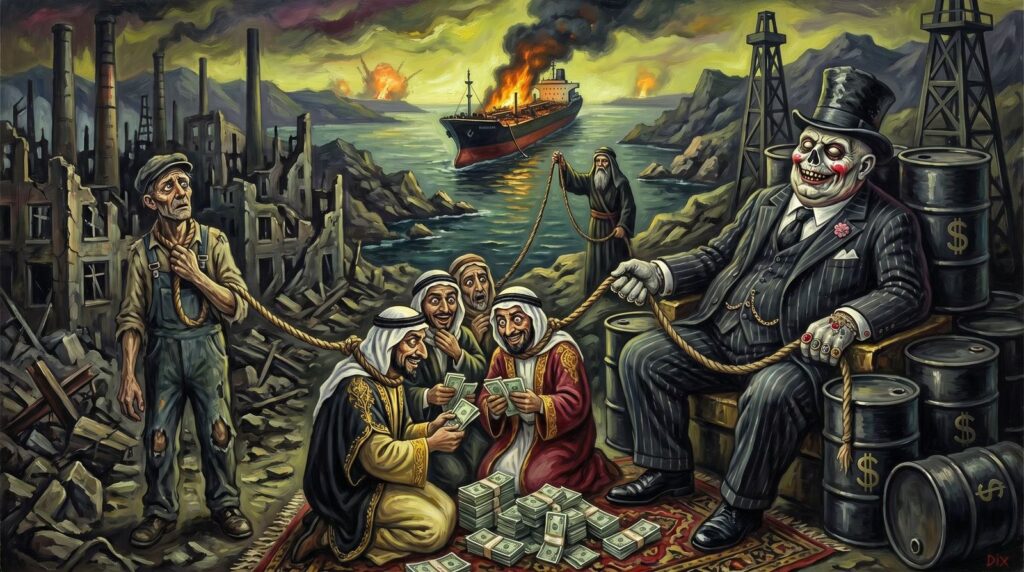 Cover illustration for the article The Gulf States Paid Washington to Destroy Them