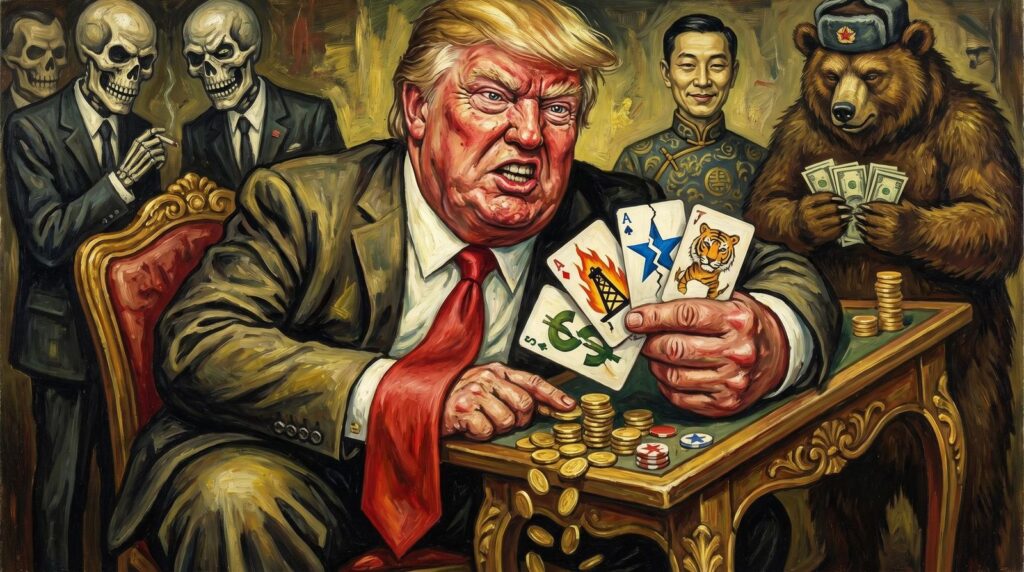 Cover illustration for the article The Optimal Strategy for Losing the American Empire