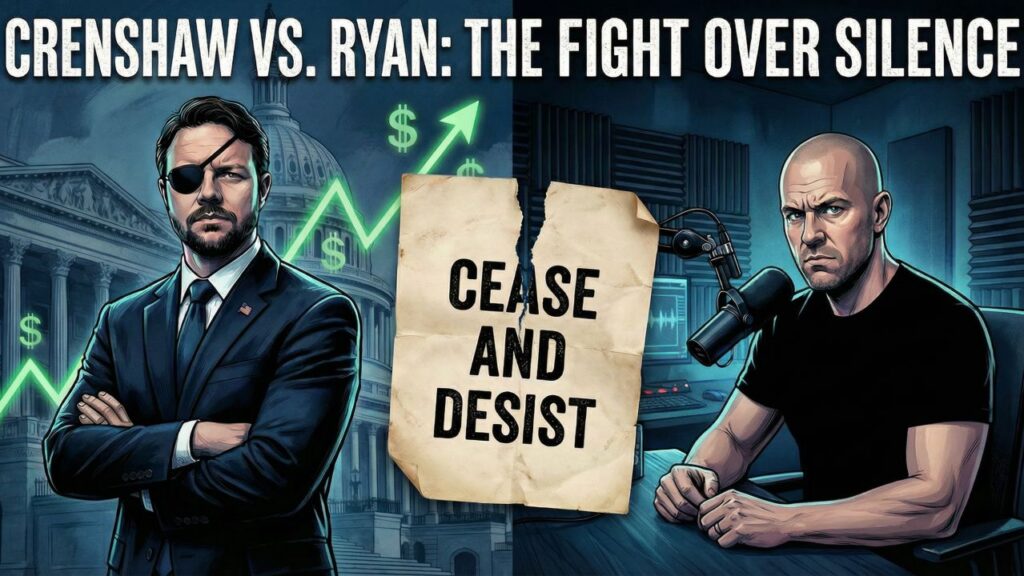 Cover illustration for the article Dan Crenshaw’s War on Shawn Ryan Exposed His 1,000% Congressional Wealth Explosion