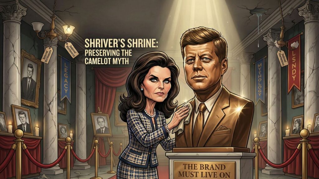 Cover illustration for the article Maria Shriver, the Kennedy Center, and the Empty Politics of Legacy