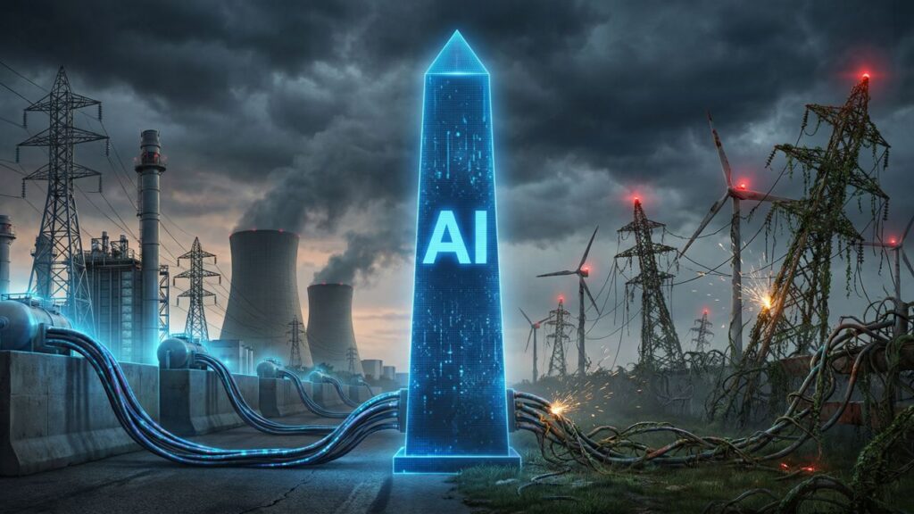 Cover illustration for the article Drill Baby, Drill: Why Geology and Physics Will Determine the AI Century