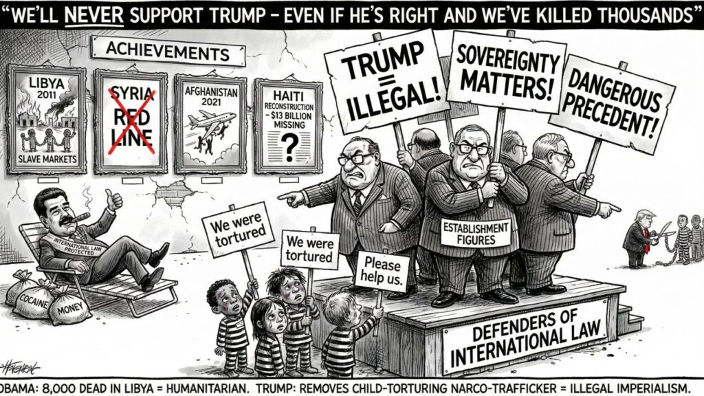 Cover illustration for the article They'll Never Support Trump, Even When He's Right and They've Been Catastrophically Wrong