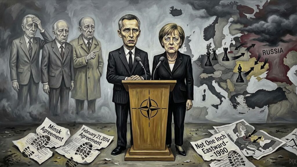 Cover illustration for the article Germany's Reckoning: Jeffrey Sachs Documents Three Decades of Diplomatic Deception on Russia and Ukraine