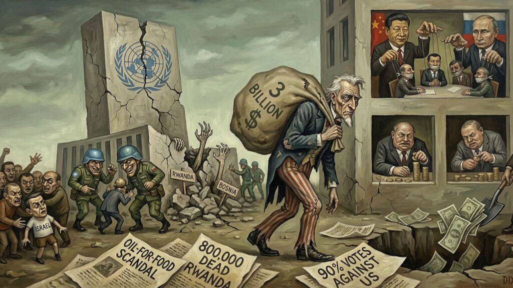 Cover illustration for the article THE CASE FOR UNITED STATES WITHDRAWAL FROM THE UNITED NATIONS: A PERFORMANCE ANALYSIS