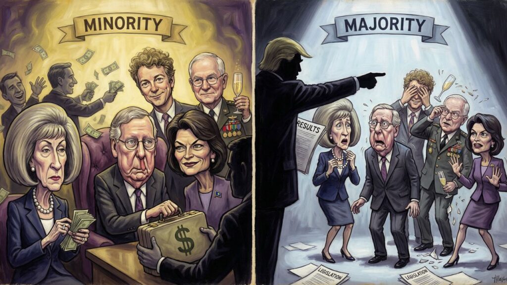 Cover illustration for the article The Only Thing Republicans Hate More Than Losing the Minority Is Winning a Majority With a Strong President