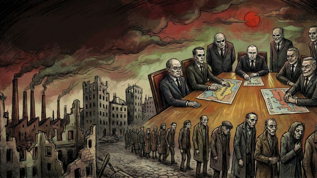 Cover illustration for the article Europe’s Sleepwalk Toward a Bigger War: Why Real Peace in Ukraine Requires a Pan‑European Settlement With Russia, Not Another Cosmetic Ceasefire