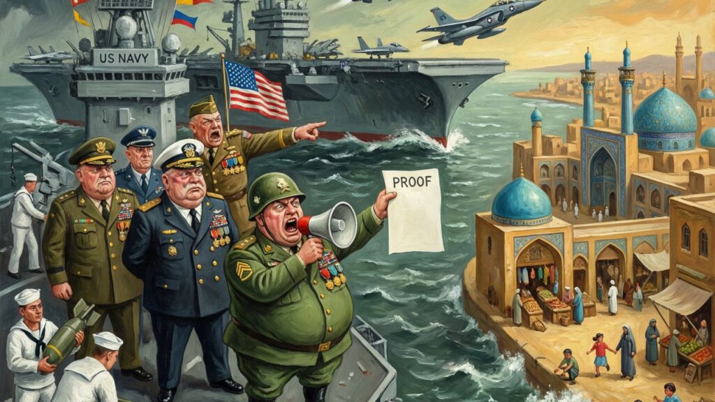 Cover illustration for the article Part II: The Hit on Iran, Midnight Nightmare and the Architecture of an Unnecessary War