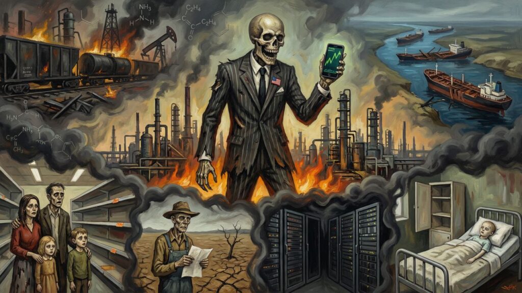 Cover illustration for the article ANALYSIS: THE WORLD’S CRITICAL SUPPLY ARCHITECTURE DISRUPTED BY THE U.S. ATTACK ON IRAN
