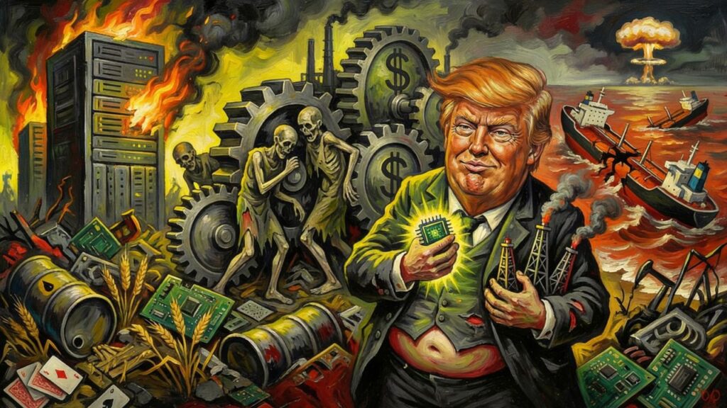 Cover illustration for the article The War That Broke the AI Boom: Economic and Supply Chain Disruptions from the Iran Conflict