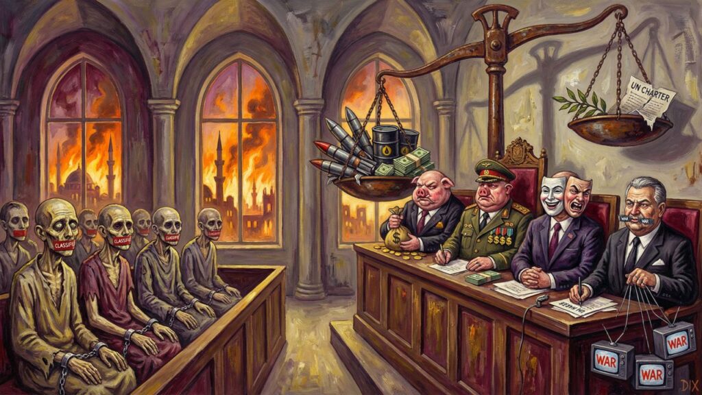 Cover illustration for the article Entering Losing Wars We Can’t Fund: Congress and Trump Do What They’re Told, How High and Which Way, Sirs?