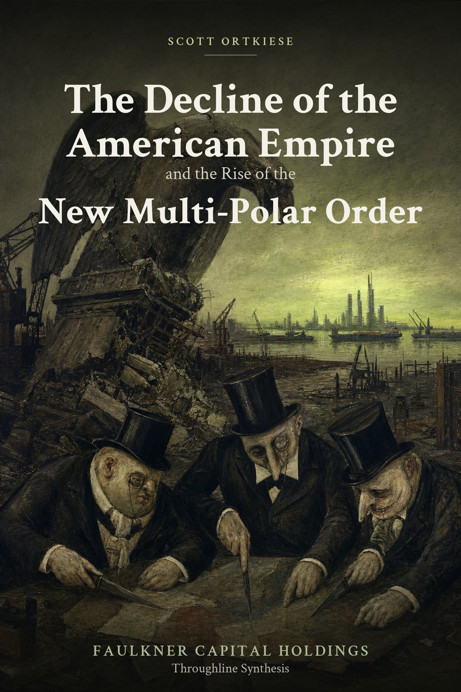 Book cover for The Decline of the American Empire and Rise of the New Multi-Polar Order by Scott Ortkiese